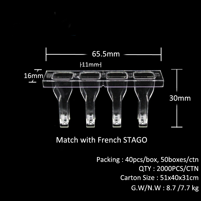 Laboratory Disposable Reaction Cuvette Plastic Cuagulometer Specimen Cup Cuvette for French Stago