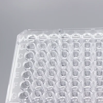 Piastre per PCR trasparenti da laboratorio da 96 pozzetti Micropiastre per PCR da 0,2 ml con metà