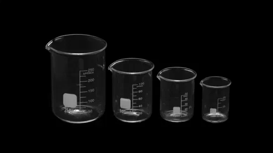 Uso di laboratorio Misurino graduato in plastica da 250 ml 500 ml 1000 ml con bocca