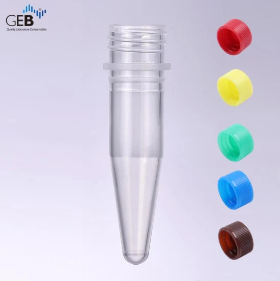 GEB Giallo 1,5 ml PP Provette con tappo a vite conico 150ul Polipropilene Monouso Laboratorio Biologia medica Consumabili Articoli di laboratorio Produttore OEM Laboratorio di plastica